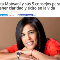 Kanta Motwani en la revista Tu Nueva Información